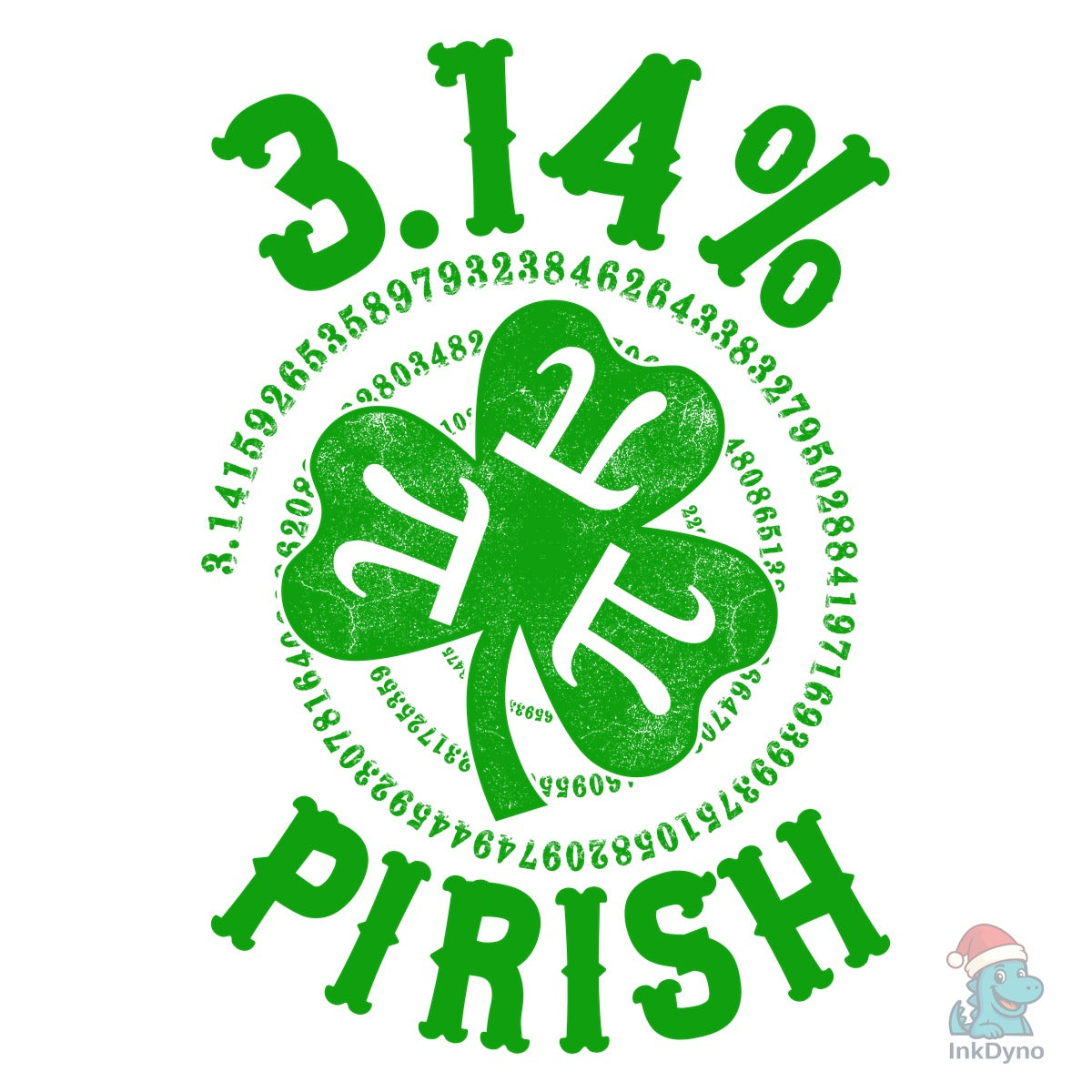 Green Pi Day Irish Shamrock 3.14% Pirish