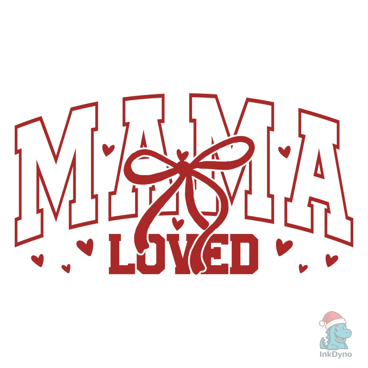 Mama Checkered Bow Valentine