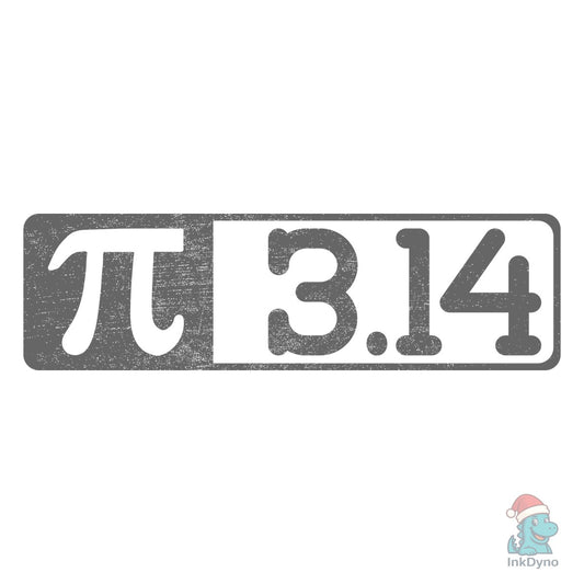 Math Teacher Minimalist Pi 3.14 - DTF Transfer