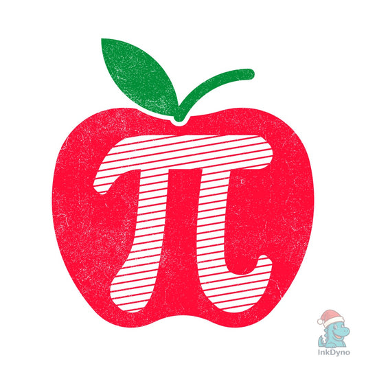 Math Teacher Pi Symbol Apple Pi Day - DTF Transfer