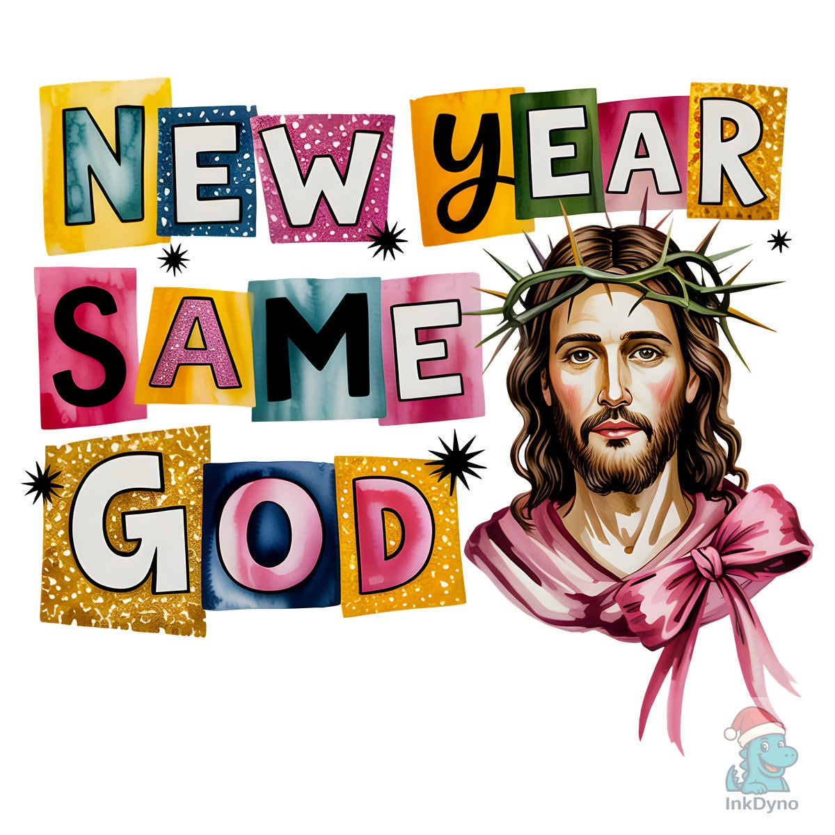 New Year Same God Retro Christian