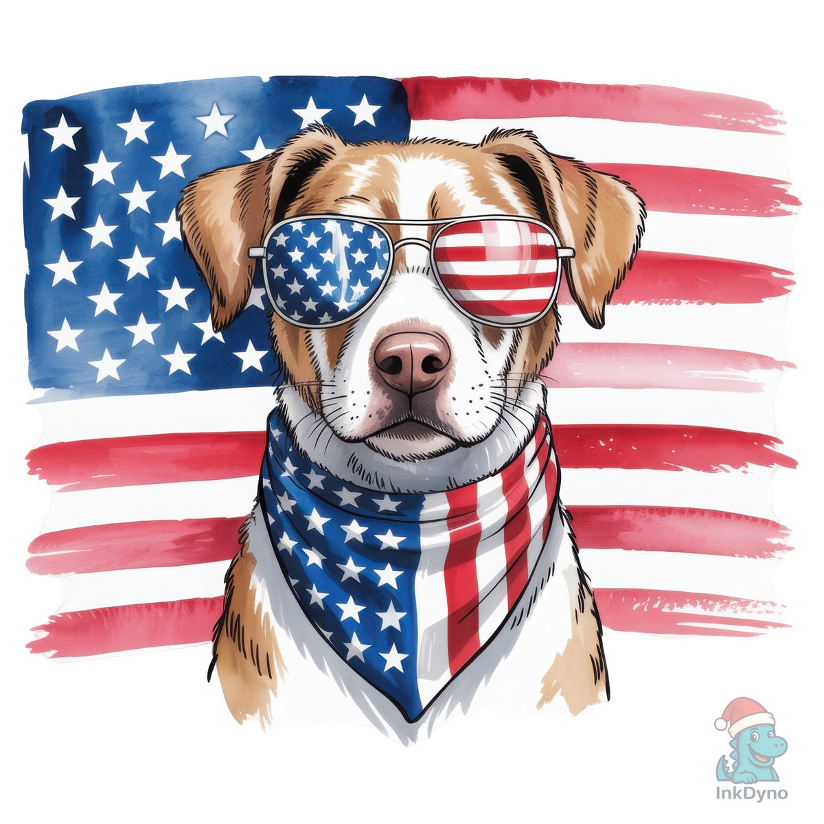USA American Flag Dog