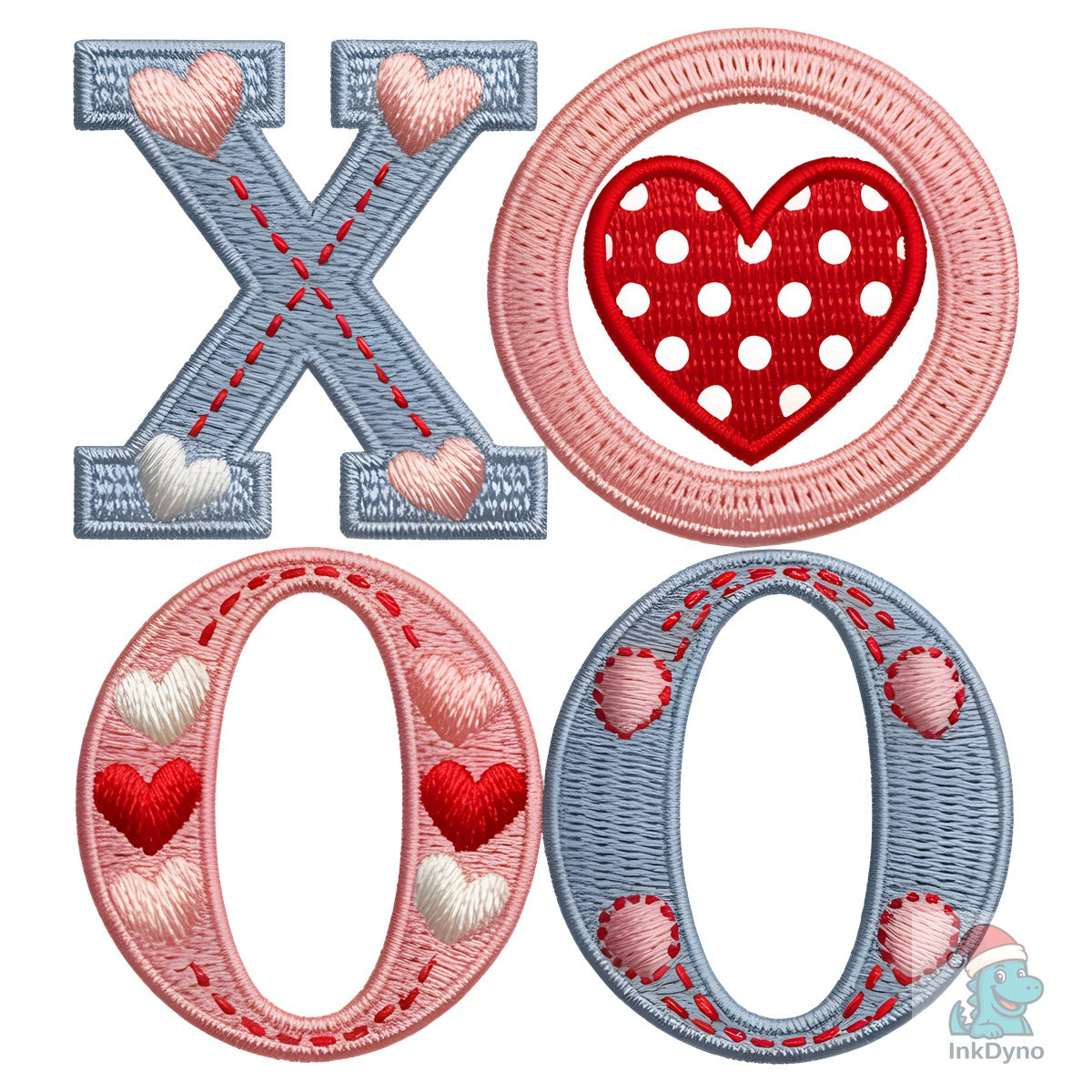 Valentine XO Embroidery Letters