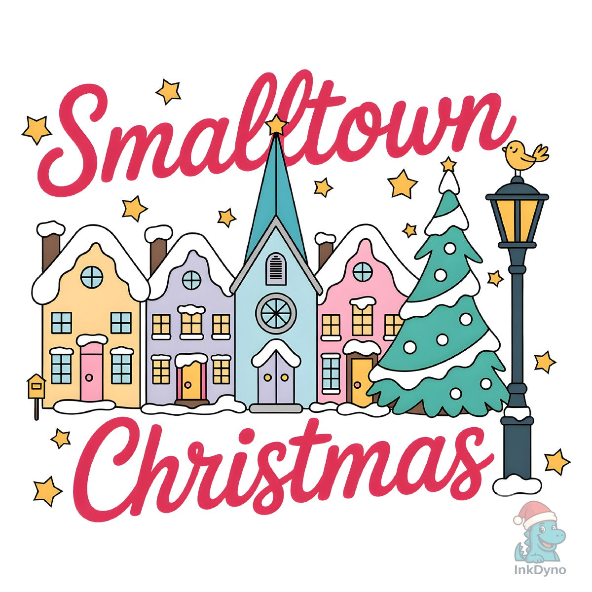 Small Town Christmas Pink Christmas