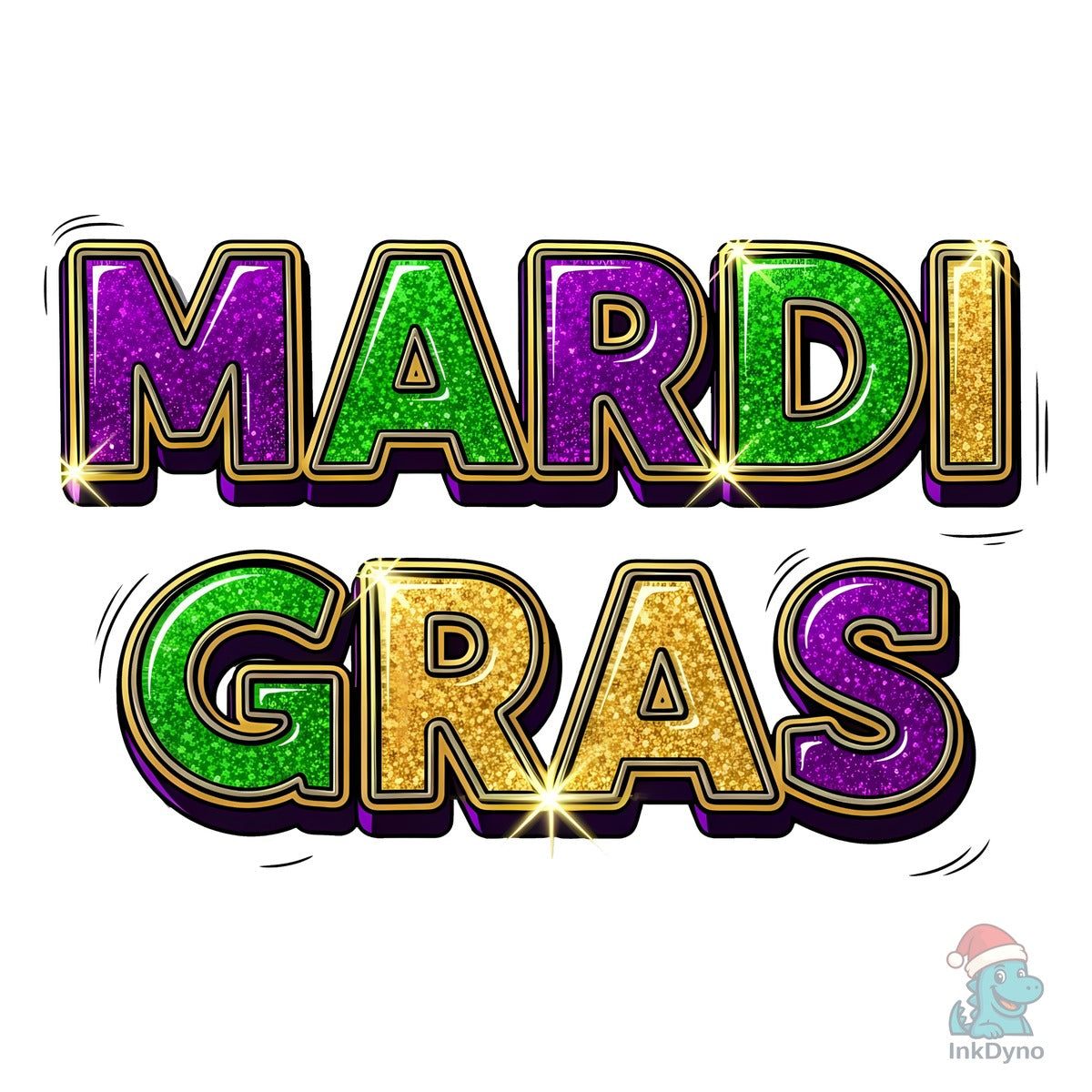 Sparkle Mardi Gras Letters