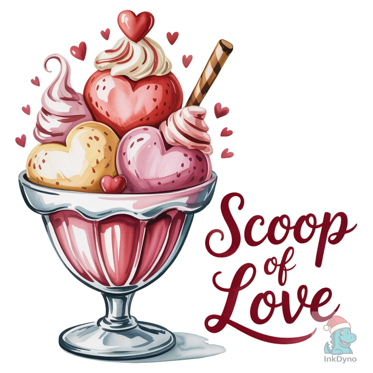 Valentine Ice Cream Heart Dessert