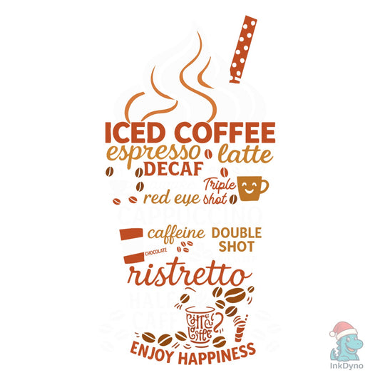 Iced Cup Coffee Lover T-Shirt - DTF Transfer
