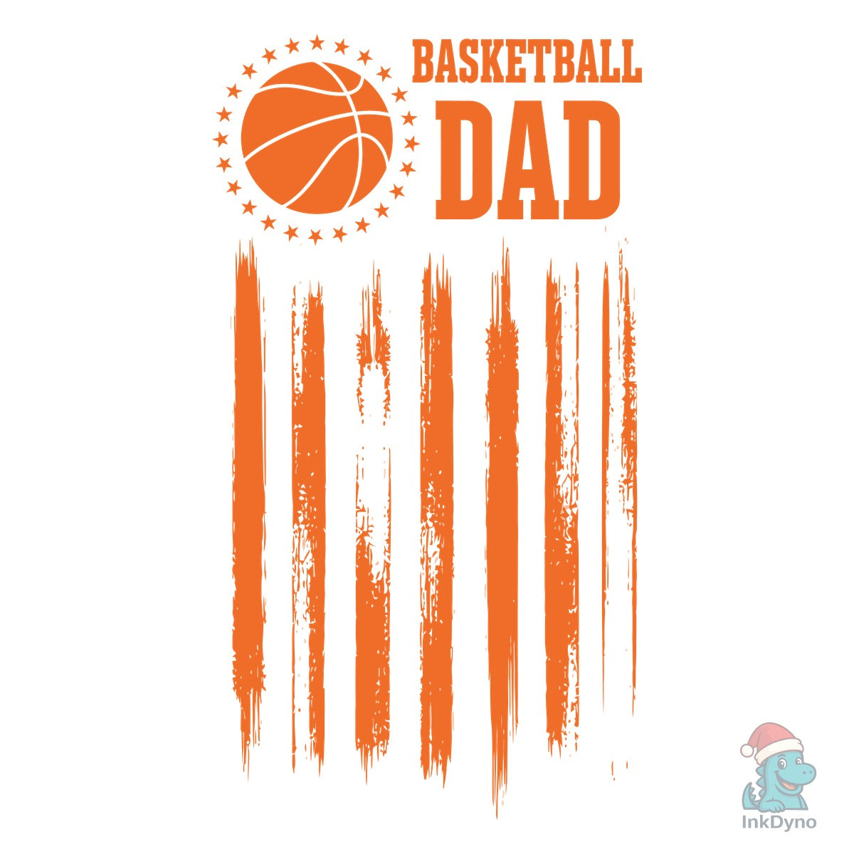 Basketball Dad Distressed Flag