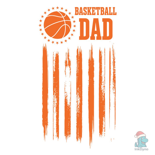 Basketball Dad Distressed Flag - DTF Transfer