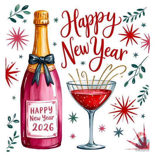 Happy New Year 2026 New Year Eve - DTF Transfer