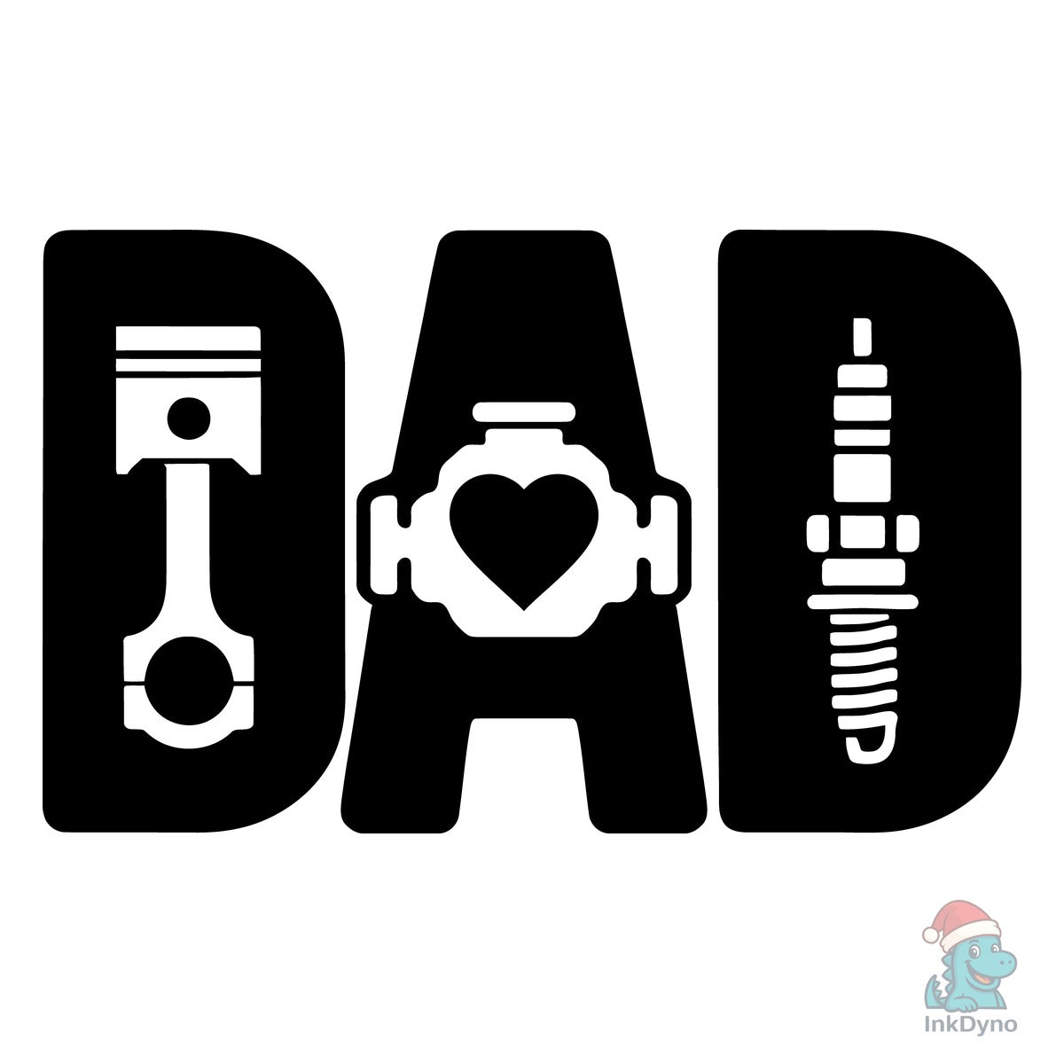 Mechanic Dad Engine Heart Design
