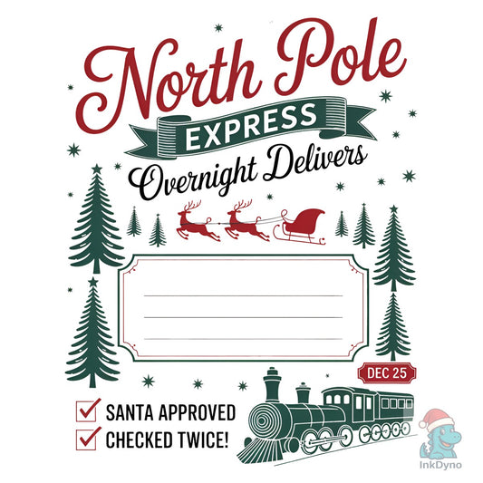 North Pole Express Overnight Delivers PN - DTF Transfer