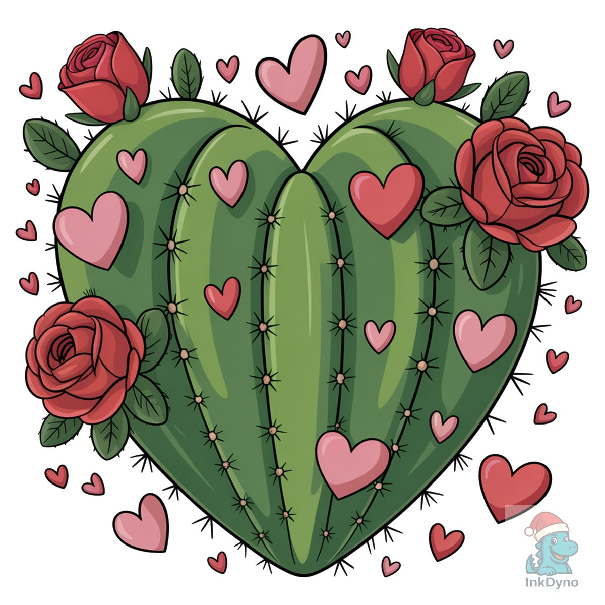 Valentines Day Cactus Heart
