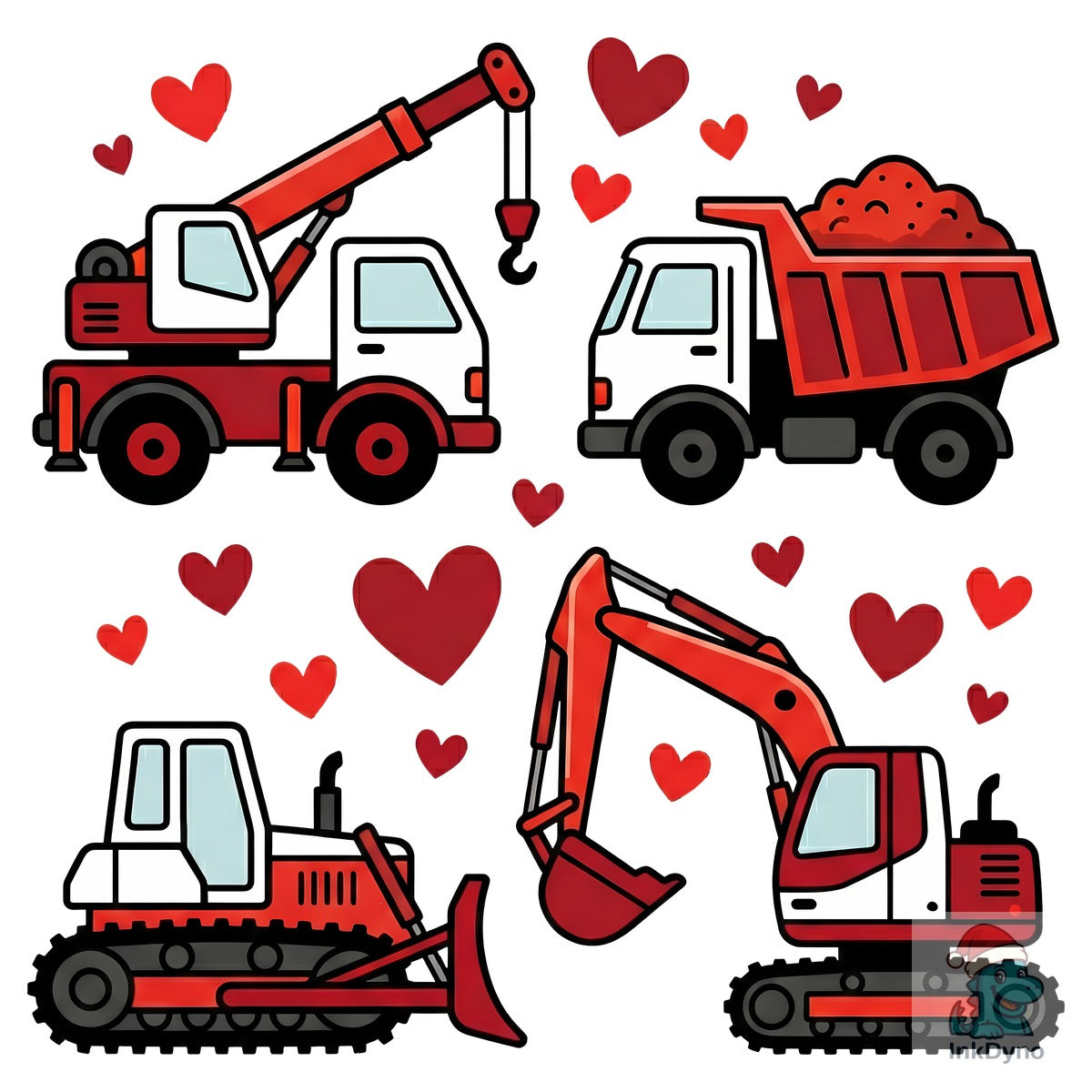 Cute Construction Valentine Design