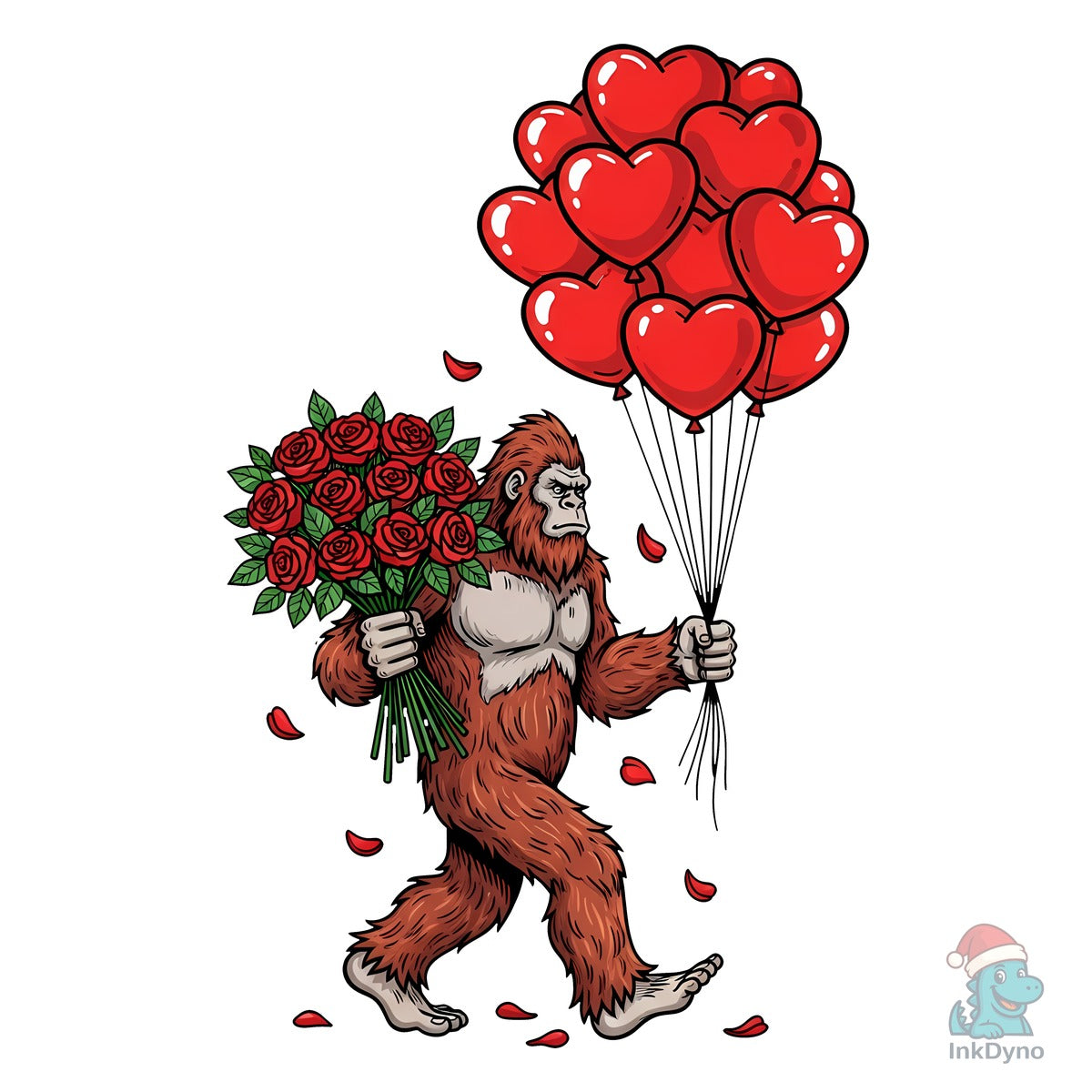 Valentine Bigfoot Roses Sublimation