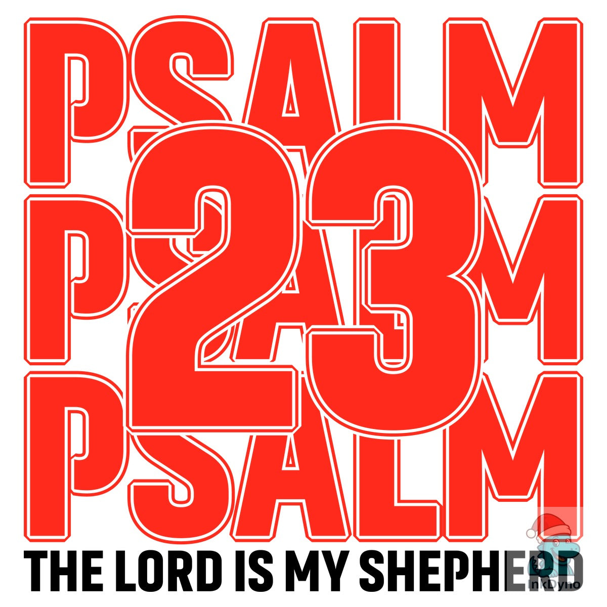 Christian PSALM 23 Varsity Design