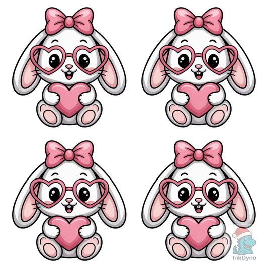 Cute Bunny Heart Easter Day - DTF Transfer