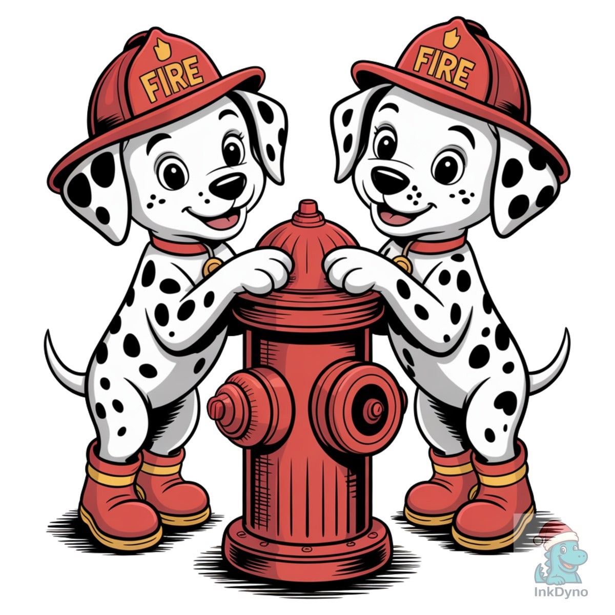 Cute Firefighter Dalmatian Puppies