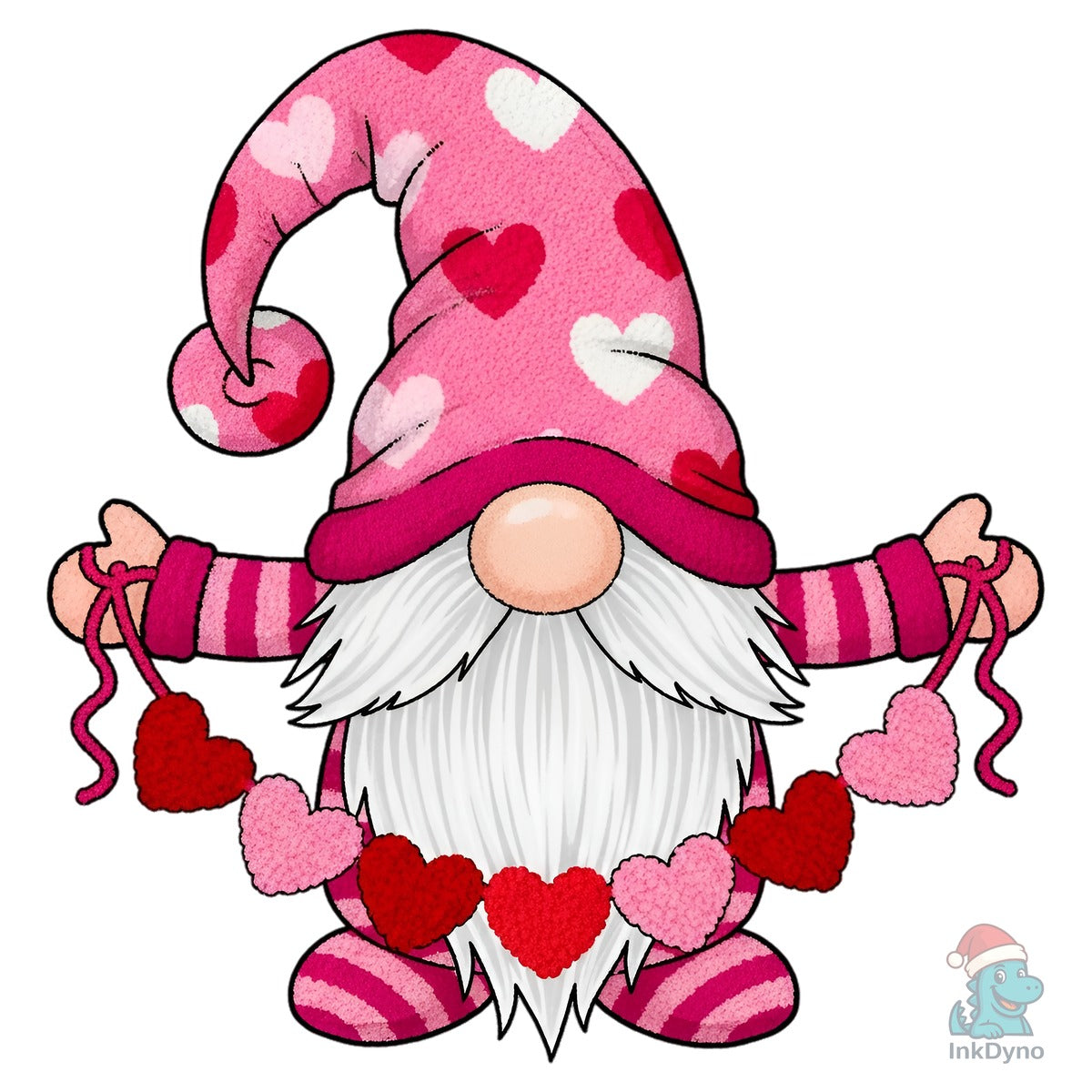 Latch Hook Yarn Valentines Gnome