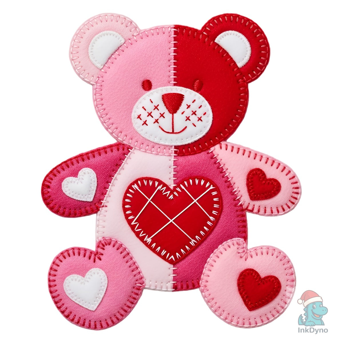 Patchwork Valentine Teddy Bear