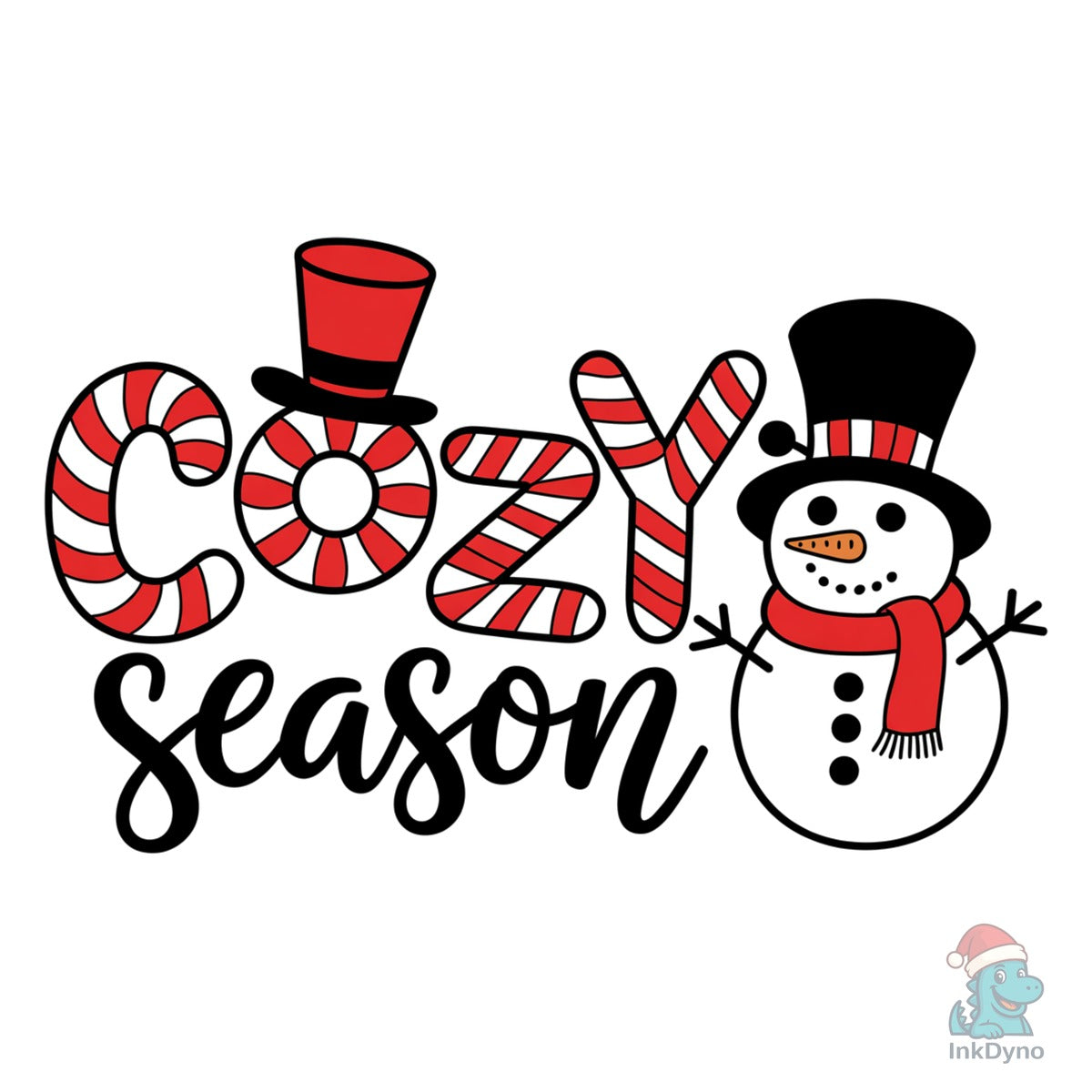 Red Cozy Season Snowman