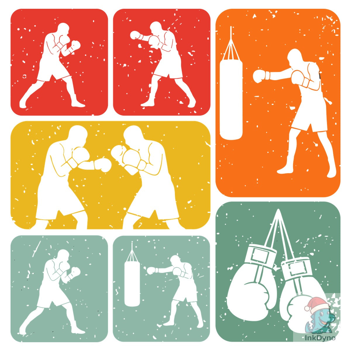 Retro Boxing Silhouettes T-shirt