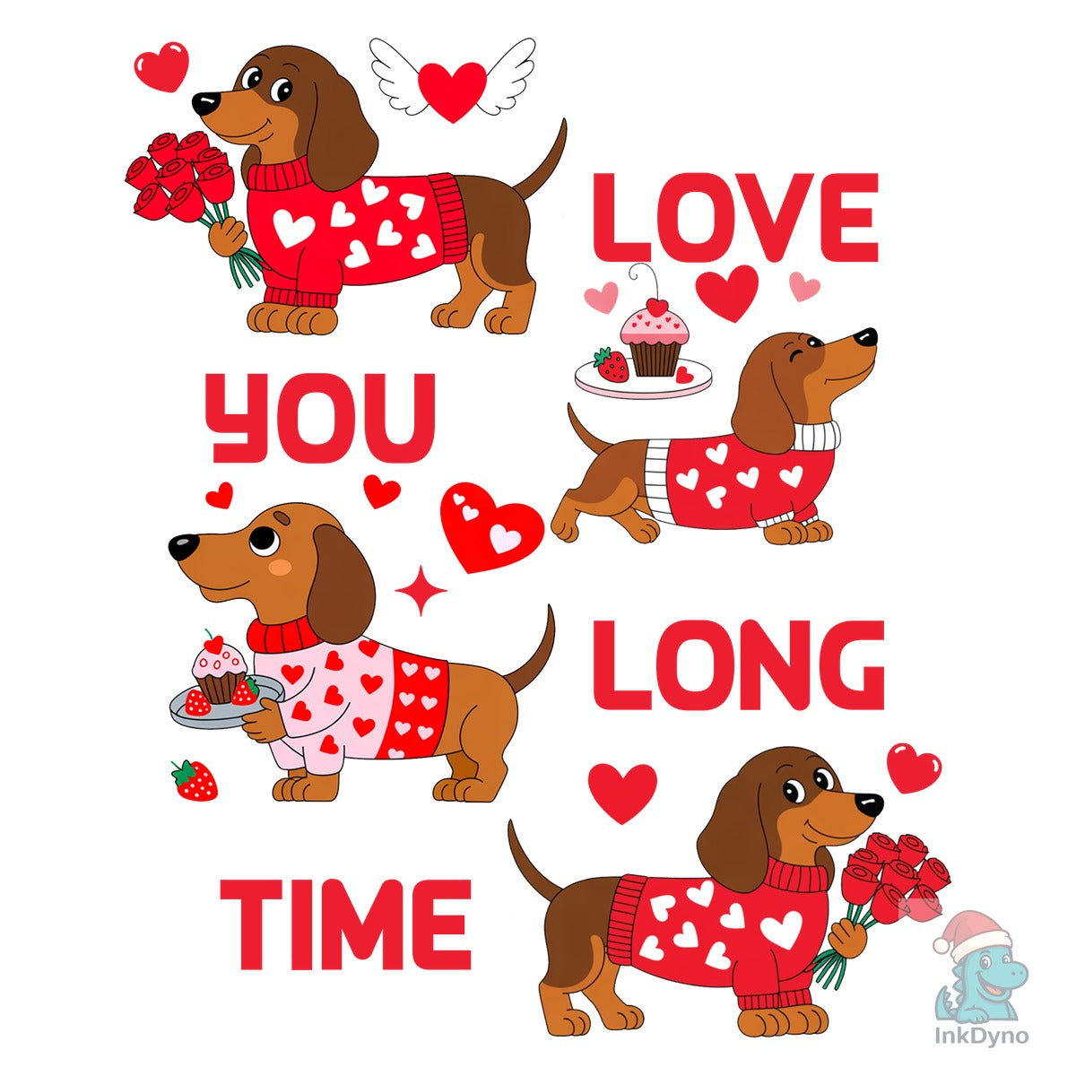 Valentine Dachshund Love