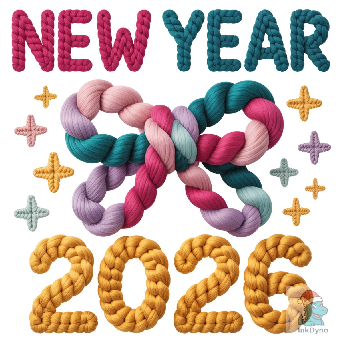 Happy New Year 2026 Braided Yarn