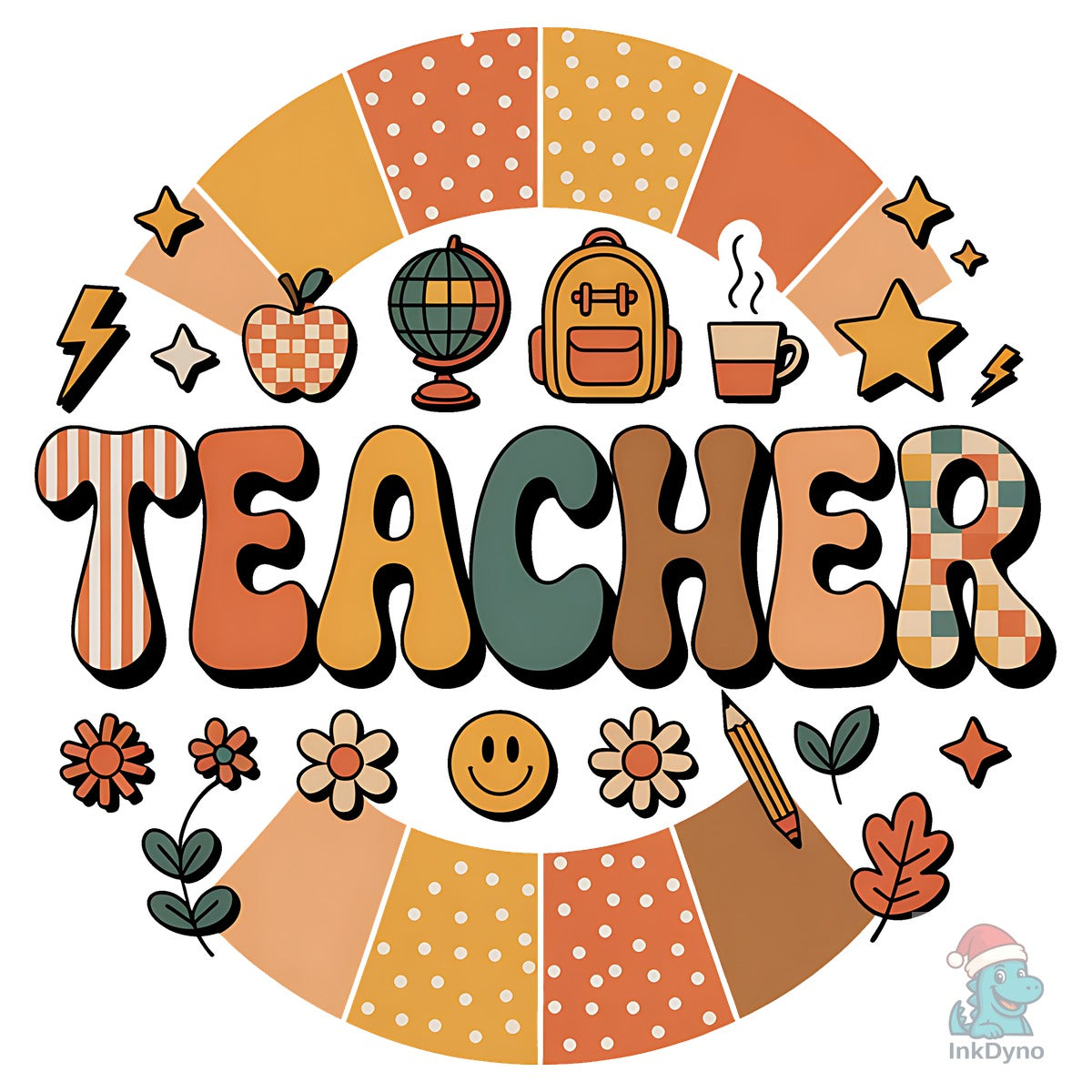 Retro Teacher Rainbow