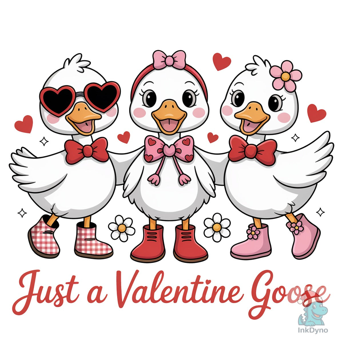 Cute Valentine Goose Love Duck