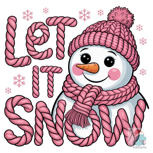 Faux Yarn Let It Snow - DTF Transfer
