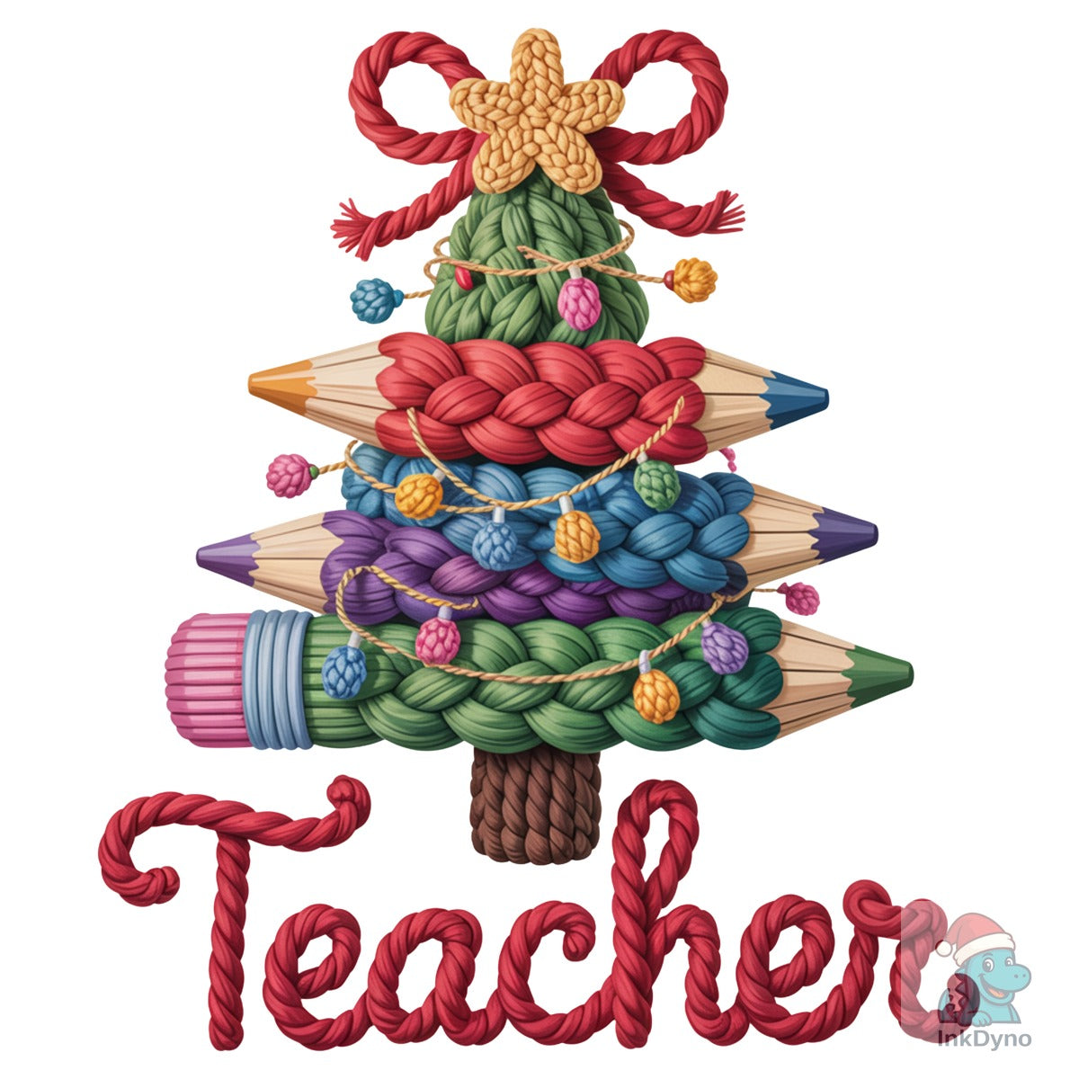Crochet Yarn Christmas Teacher Tree