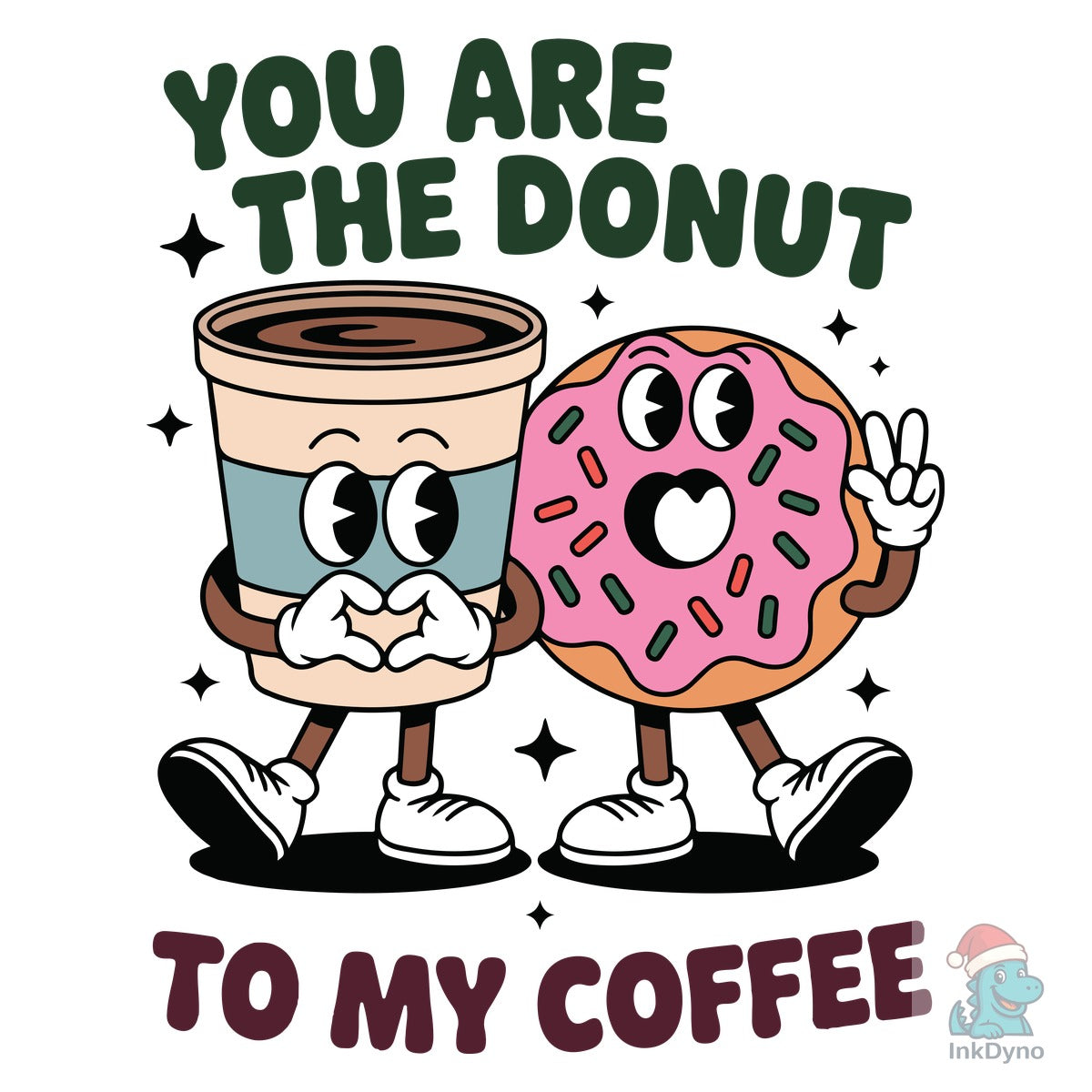 Cute Donut and Coffee Couple T Shirt