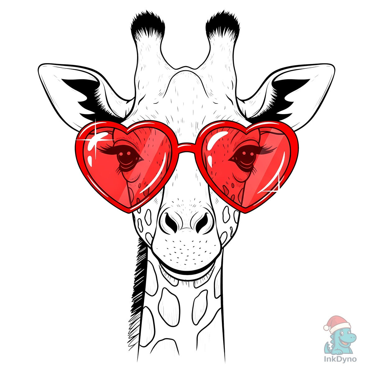 Hand Drawn Giraffe Valentine