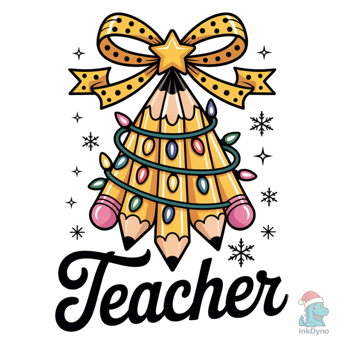 Pencil Christmas Tree Teacher