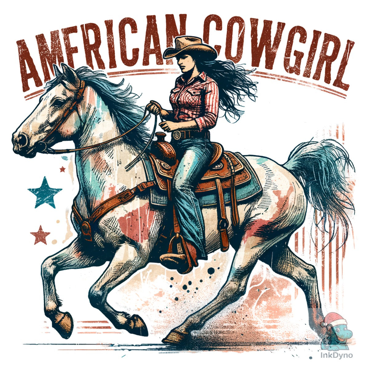 Western American Cowgirl Horse