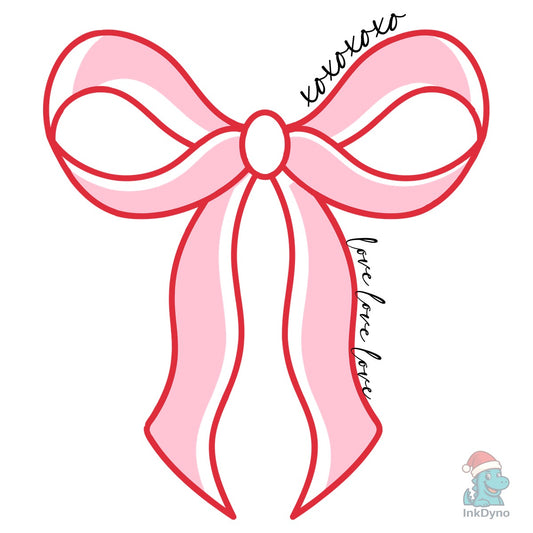 Valentine Coquette Bow Xoxo - DTF Transfer