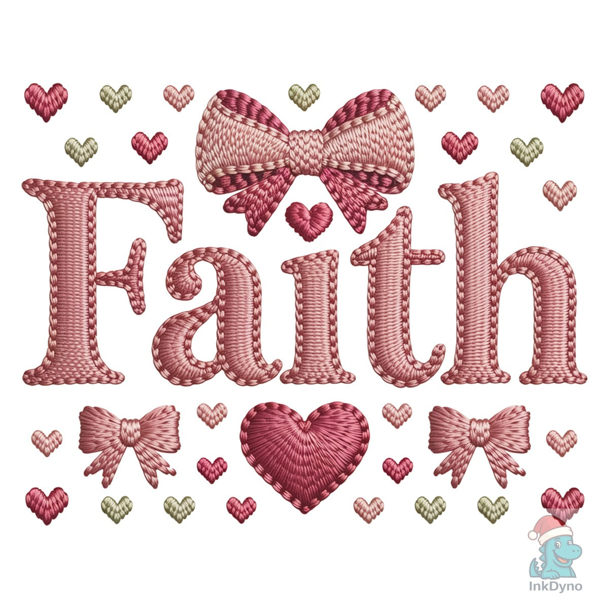 Valentine Faux Yarn Faith Preppy