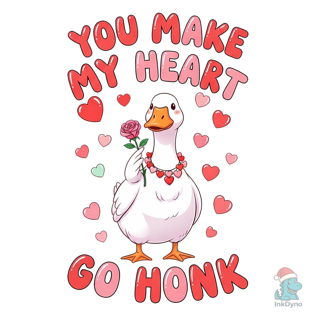 Valentine Goose Love Design