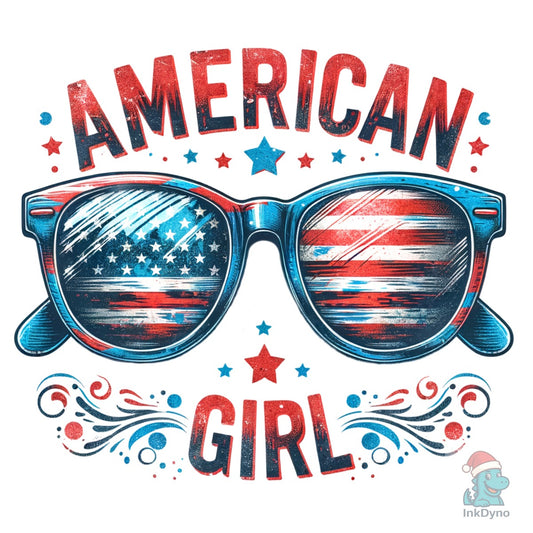 American Girl 4th of July Patriotic - DTF Transfer
