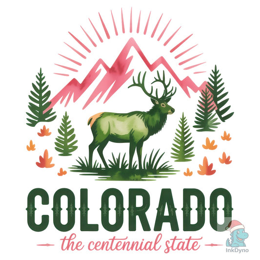 Colorado the Centennial State Deer - DTF Transfer