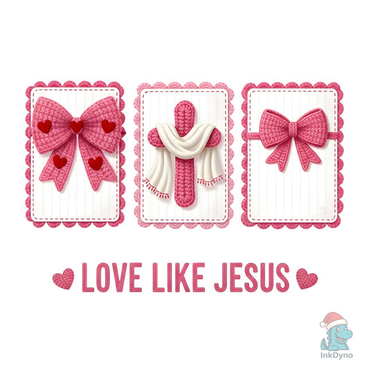 Crochet Bow Faith Panel - DTF Transfer