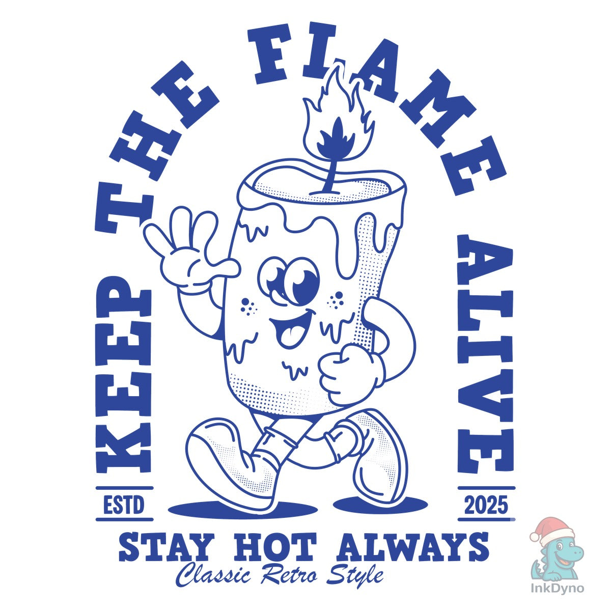 Cartoon Candle Illustration Print Design