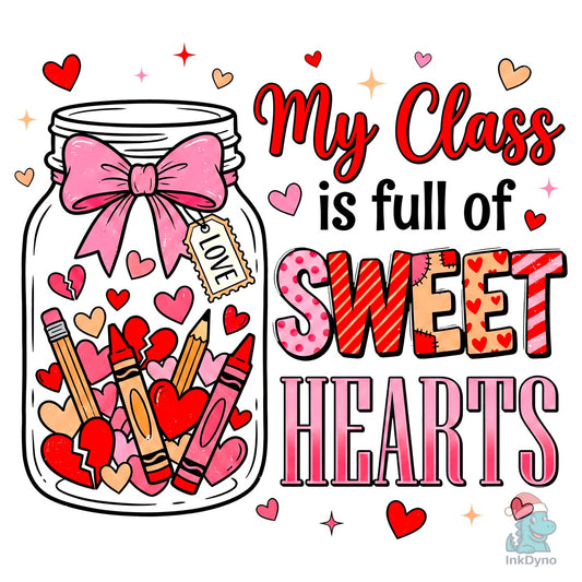 Teacher Sweet Hearts Valentine - DTF Transfer