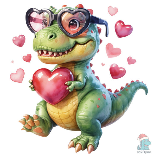 Valentine's Day T-Rex Dino Love - DTF Transfer
