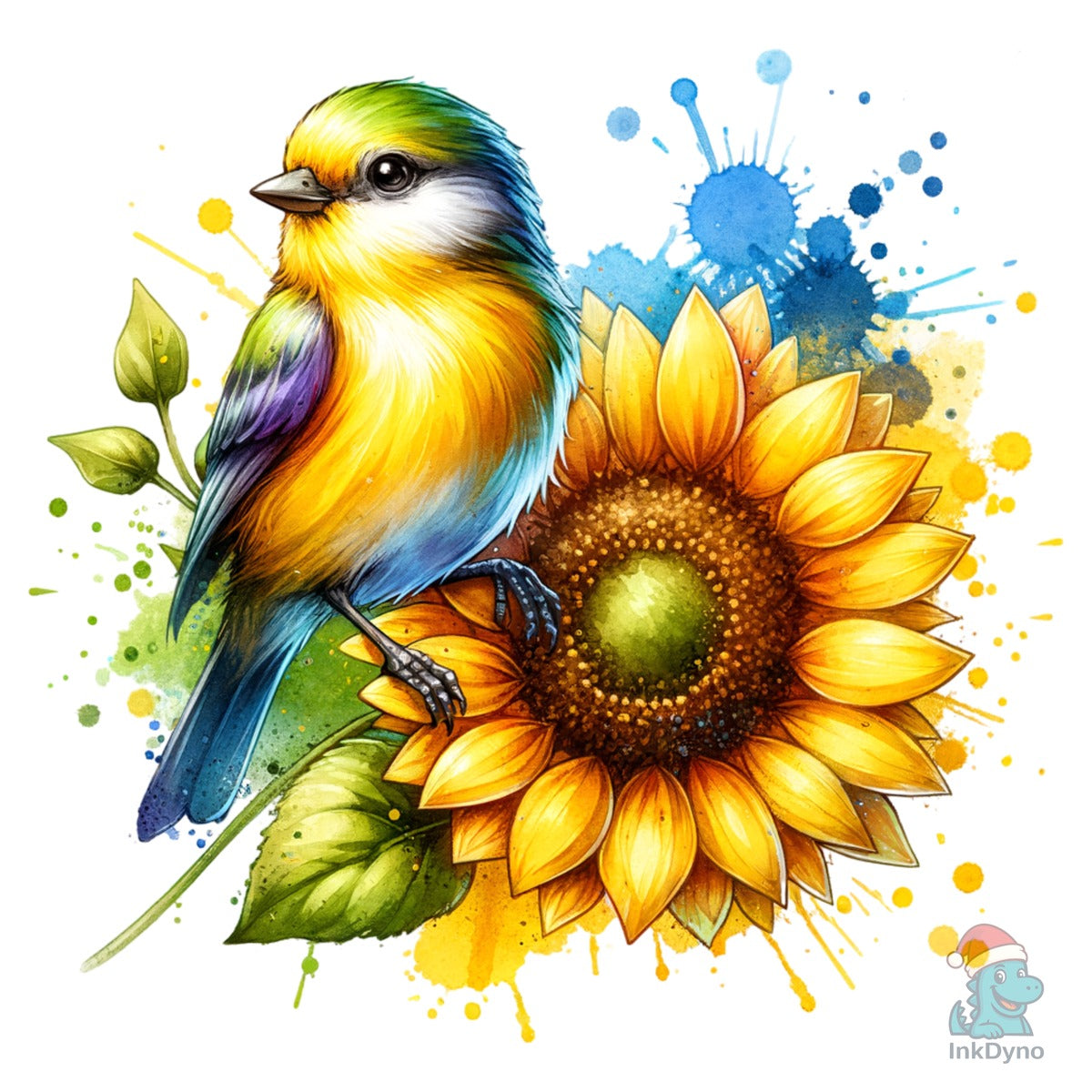 Bird Sunflower Flower