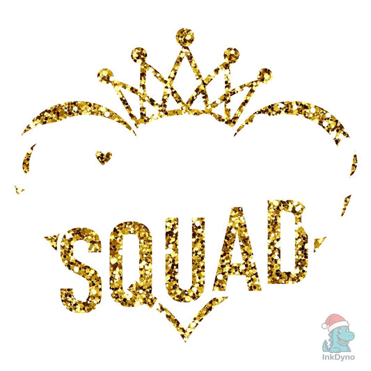 Birthday Squad Crown Glitter Gold - DTF Transfer