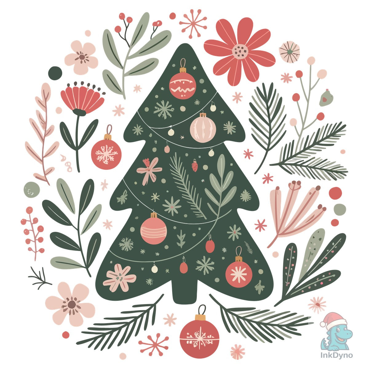 Elegant Poinsettia Christmas Design