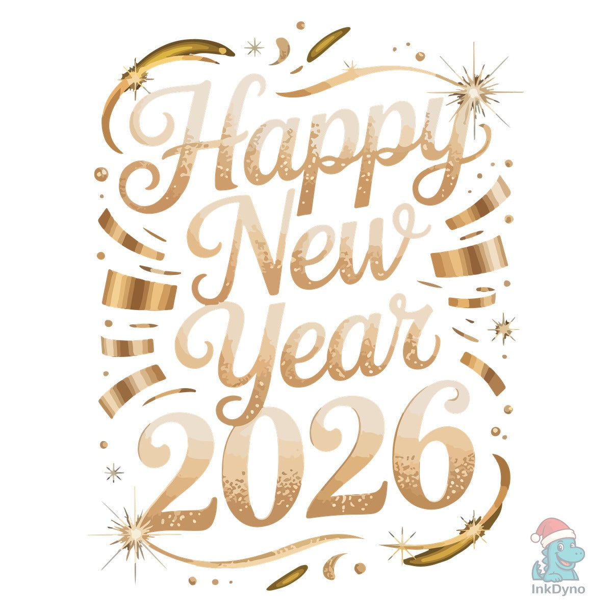 Happy New Year 2026 Gold Luxury