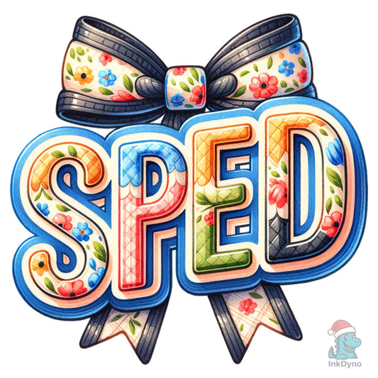 SPED School Chinoiserie Bow - DTF Transfer